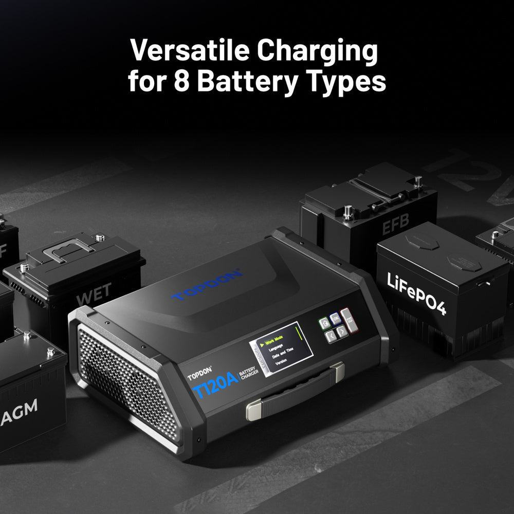 TOPDON Tornado120000 Battery Charger 120A 12V 16.5 Ft. New