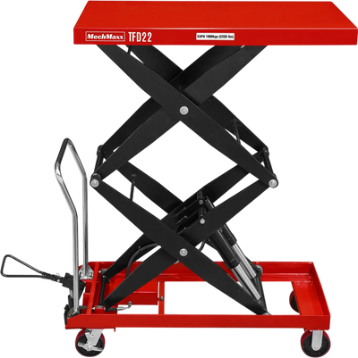 MechMaxx TFD22 Lift Table Mobile Double Scissor Cart 2200 lbs 47.2