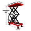 Mobile Double Scissor Lift Table Cart 2200lbs Capacity,  Platform Size,  47.2" x 24",  Height 66.9" ,  TFD22
