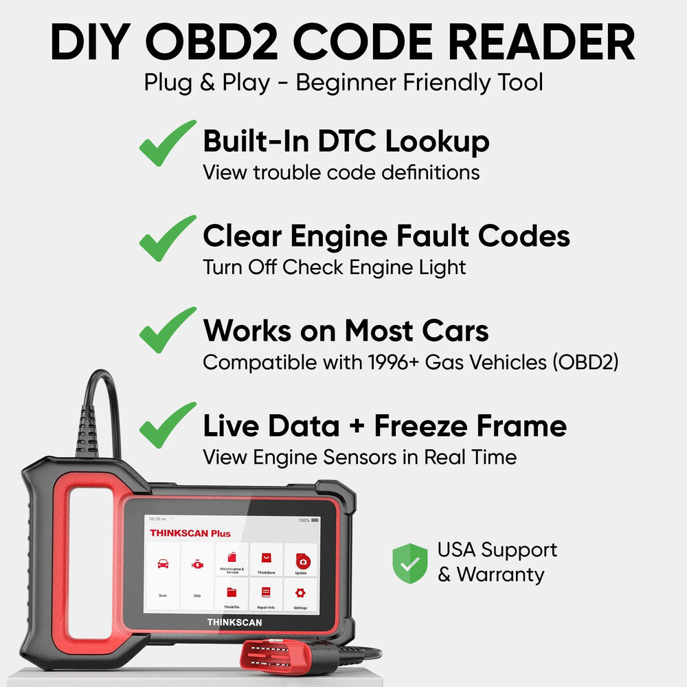 Thinkcar Thinkscan Plus S7 Diagnostic Tablet OBD2 Scanner 5-Inch 7-System Reset Code Reader New