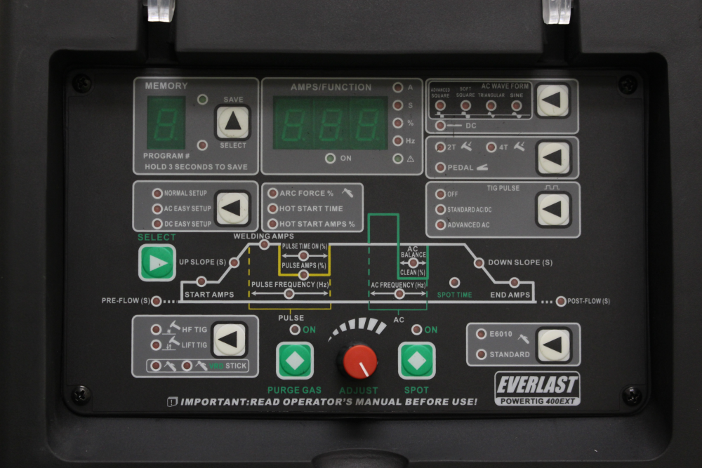Everlast PowerTIG 400EXT Welder TIG/Stick Digital Inverter AC DC 400 Amp 240V New