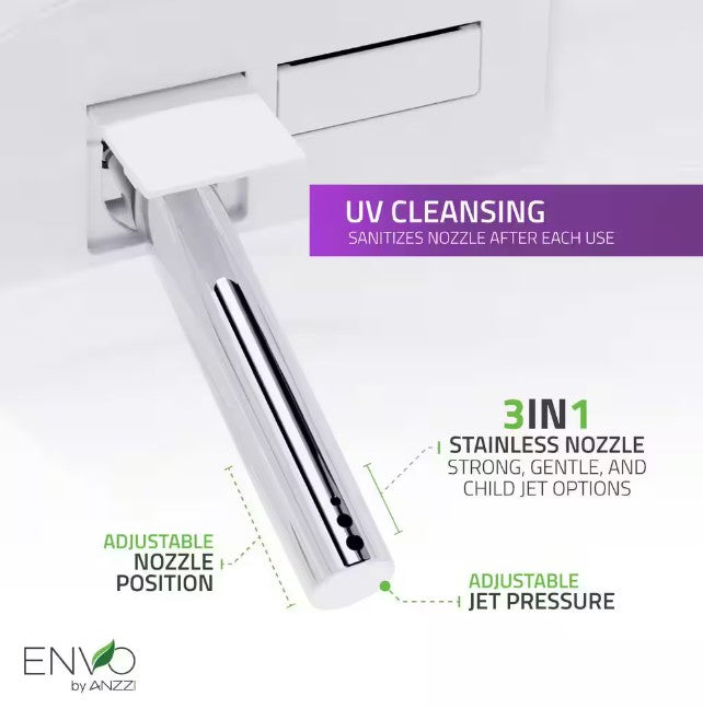 Anzzi TL-ST950WIFI-WH Envo Echo Bidet Toilet Smart 1.28 GPF Elongated with Voice and WiFi Control New