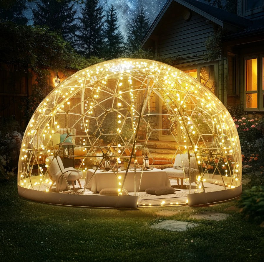 Vevor Transparent Dome Bubble Tent 12' Outdoor Igloo Shelter for Camping and Events New