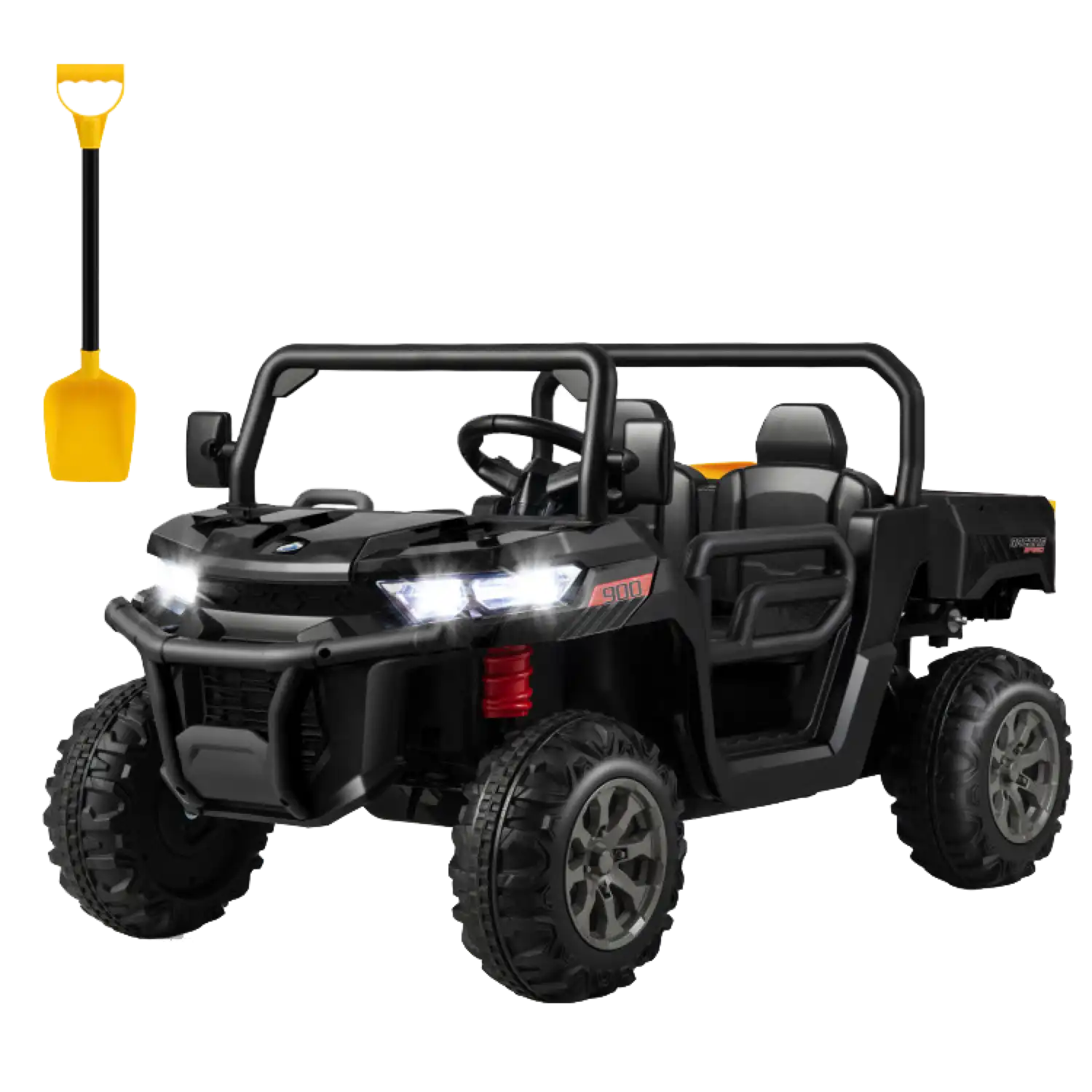 Costway Ride On 2 Seater Kids Dump Truck with Automatic Dump Bed and Shovel New