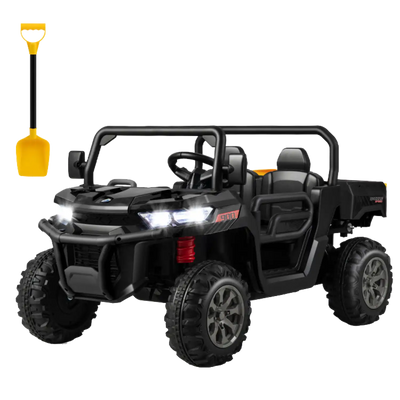Costway Ride On 2 Seater Kids Dump Truck with Automatic Dump Bed and Shovel New