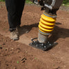 6.5 HP Tamping Rammer with Wheel Kit, 2700 lb Impact Force Jumping Jack Tamper Compactor for Soil, Gravel, Backfill and Foundation, TR90L