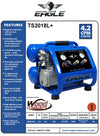 Eagle TS2018L+ Air Compressor Hand Carry Frame 125 PSI 4.2 Gal. 4.2 CFM 2 HP Electric 120V New