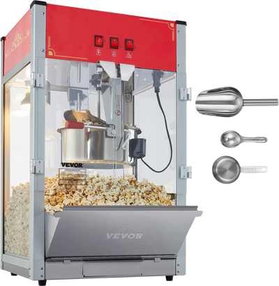 Vevor Popcorn Popper Machine 12 oz Kettle 1440W Countertop Popcorn Maker 80 Cups New