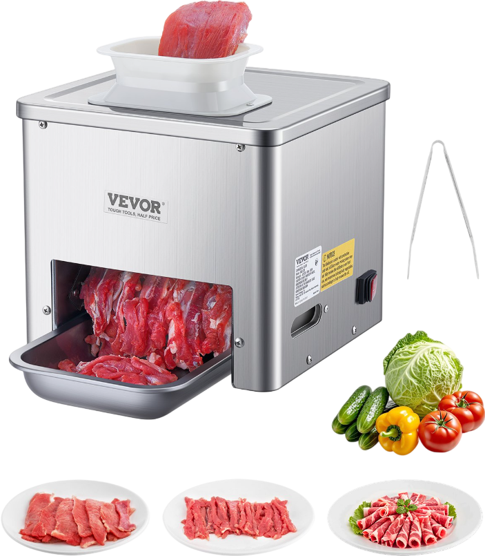 Vevor Electric Meat Cutter 350 Lb/H 550W Stainless Steel Blades New