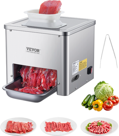 Vevor Electric Meat Cutter 350 Lb/H 550W Stainless Steel Blades New