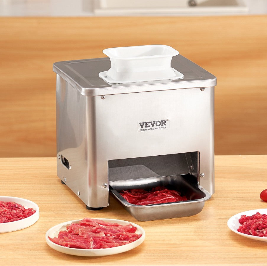 Vevor Electric Meat Cutter 350 Lb/H 550W Stainless Steel Blades New