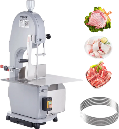 Vevor Commercial Electric Meat Bandsaw 1100W or 1500W Stainless Steel 0.16