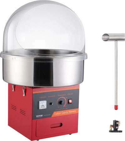 Vevor Cotton Candy Machine 1000W Commercial Stainless Steel Bowl with Cover and Drawer New