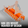 60" Heavy Duty Soil Pulverizer,  Single Spiked Roller,  21 Shanks,  Category 1 and 2,  3 Point Hitch Tractor Attachment,  TSP60
