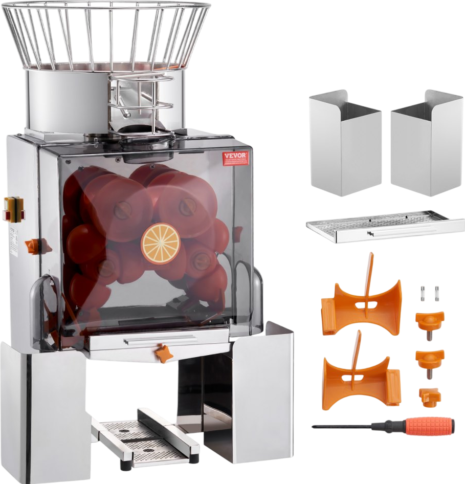 Vevor Commercial Orange Juicer 120W Stainless Steel Auto Feed 25 Oranges Per Minute New