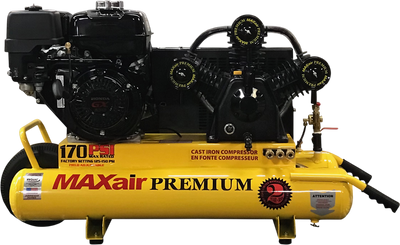 MaxAir Wheelbarrow Air Compressor 170 PSI 9 HP 10 Gal. Honda GX270 Engine TT90G-MAP New