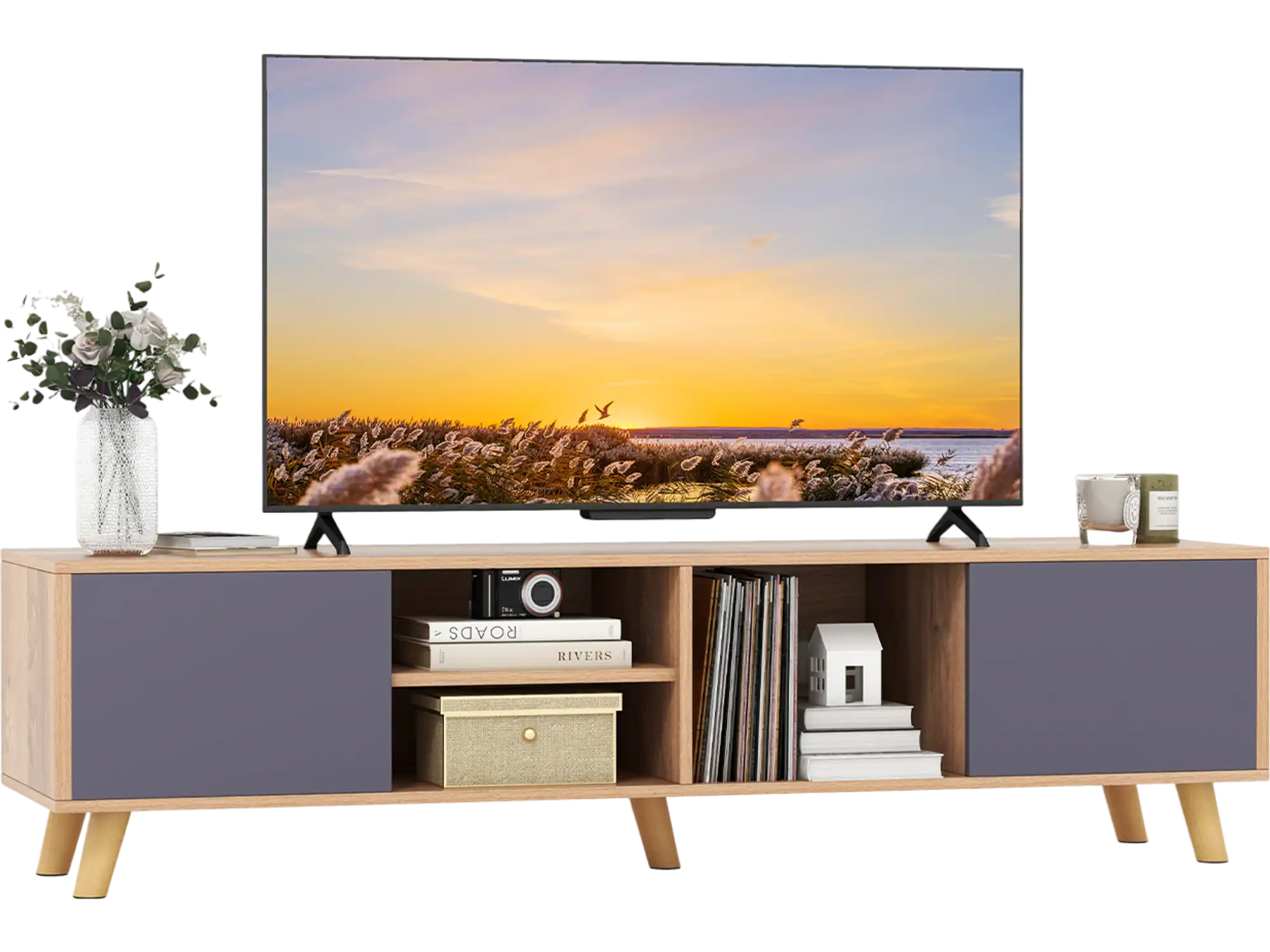 Costway TV Stand Cabinet for TVs up to 65