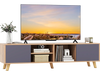 TV Stand Cabinet for TVs up to 65 Inch with Open Shelf for Living Room