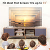 TV stand cabinet for TVs up to 65 inches with open shelf, featuring spacious storage and a minimalist design for living.