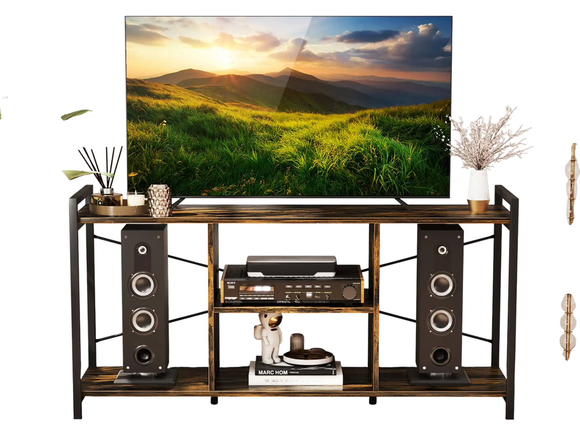 Costway Industrial TV Stand Entertainment Center for 55