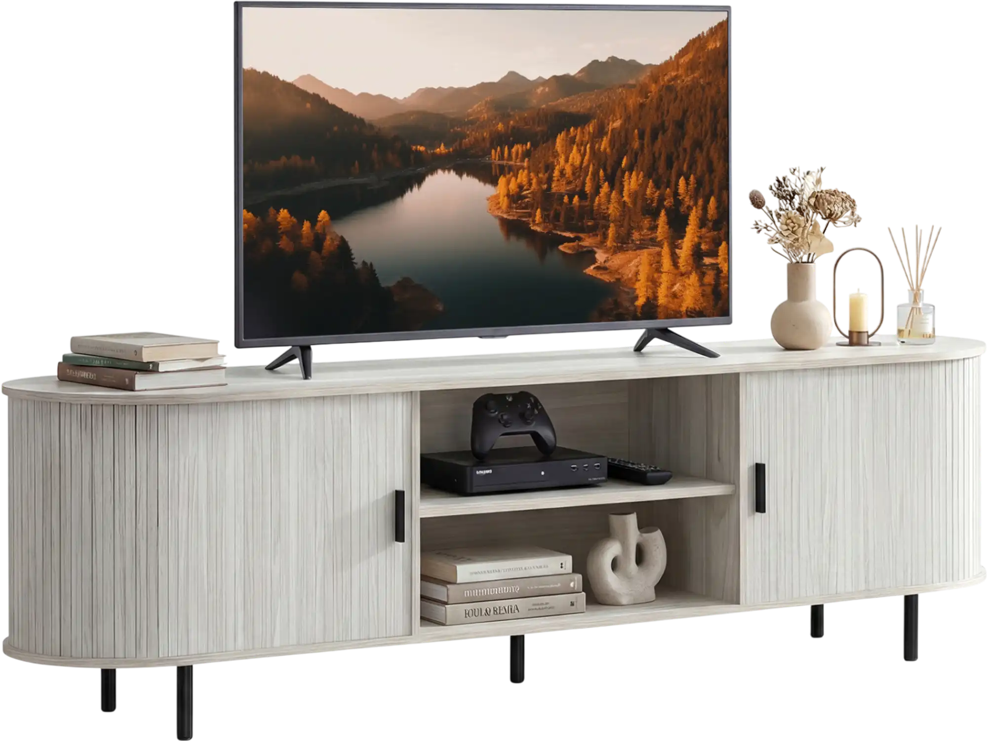 Costway Mid Century Modern TV Stand for 80