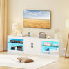 TV Stand for TVs up to 85 Inches LED Entertainment Center with Power Outlets-White - Gallery View 1 of 11