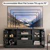 Costway TV Stand for 70" TVs with Glass Doors and Storage New