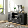 Costway TV Stand for 70" TVs with Glass Doors and Storage New