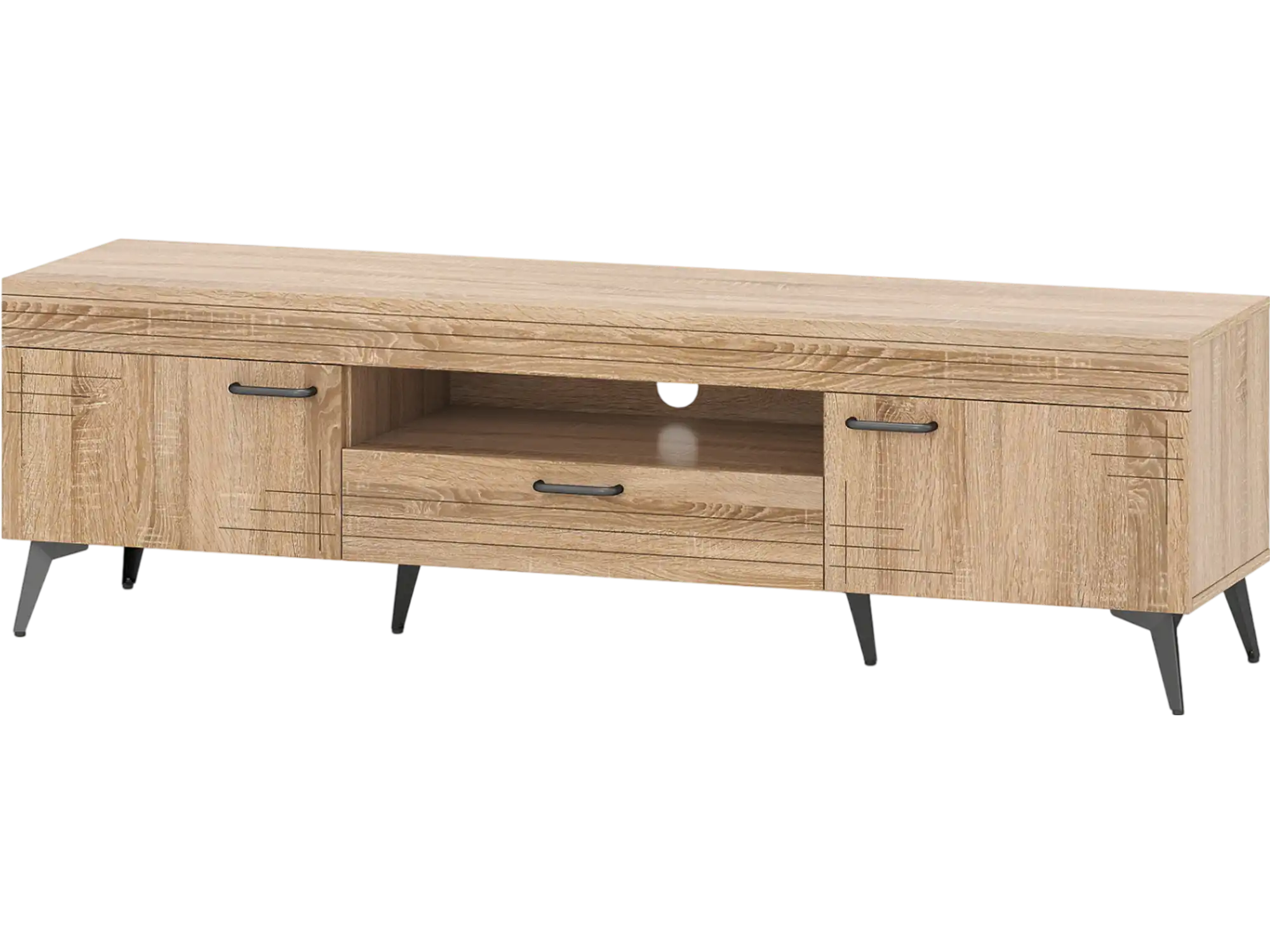 Costway TV Stand 2 Cabinets Storage Drawer for 65