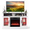 TV stand with electric fireplace, RGB LED lights, and remote control, designed for TVs up to 40 inches, ideal for.