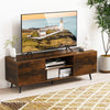 TV Stand with Power Outlets and Adjustable Shelf for 60 Inch TVs-Rustic Brown - Gallery View 1 of 10