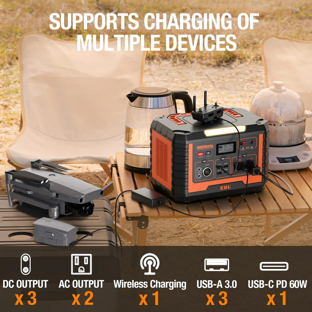 EBL MP1000 Portable Power Station 999Wh 1000W New – EBL MP1000 Portable Power Station 999Wh 1000W New –