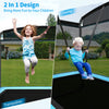 Costway Trampoline 6' Rectangle with Swing and Safety Fence New