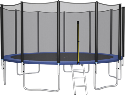 Costway Trampoline 8' Outdoor Recreational with Enclosure Net and Ladder New