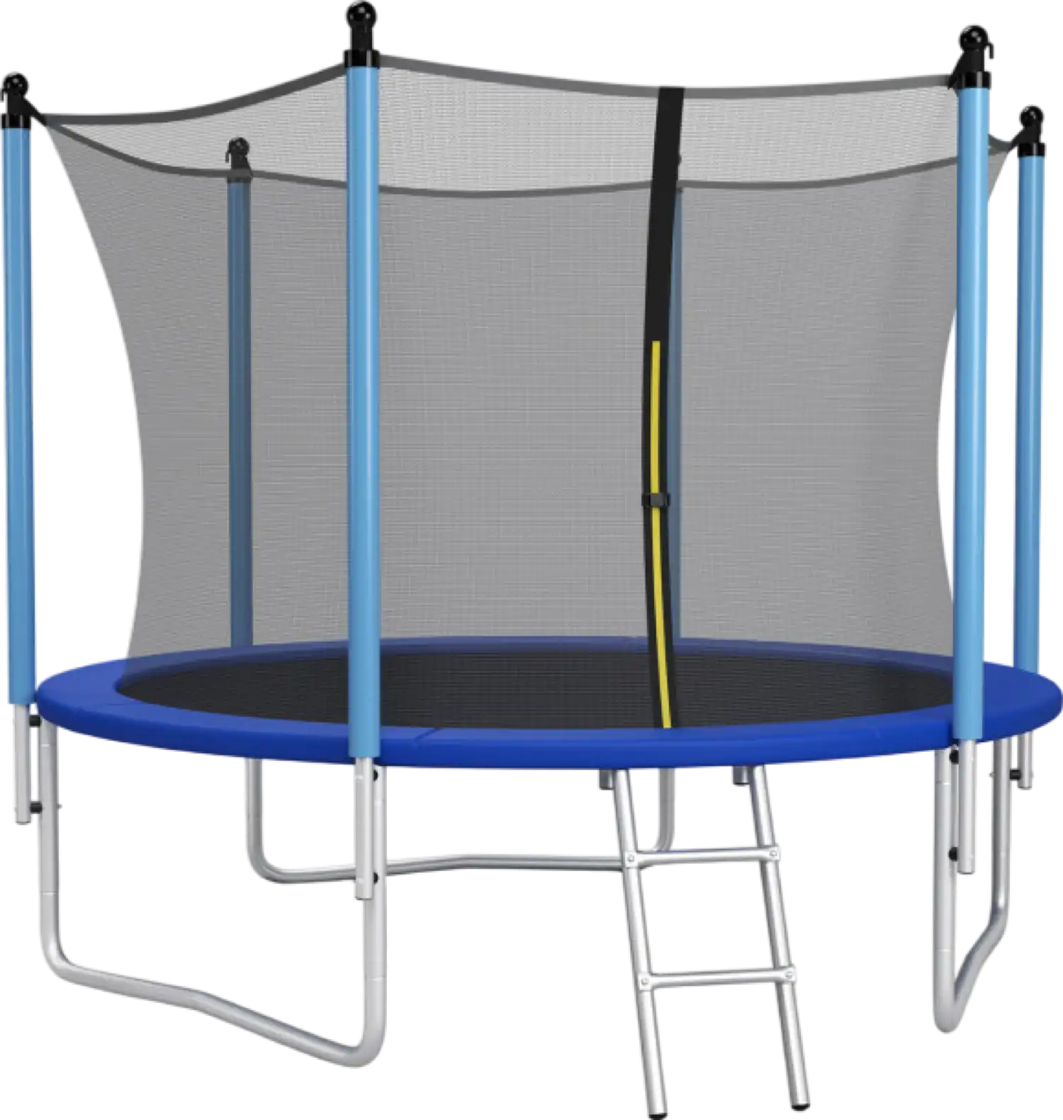 Costway Trampoline Outdoor Jumping Mat with Safety Net and Ladder New