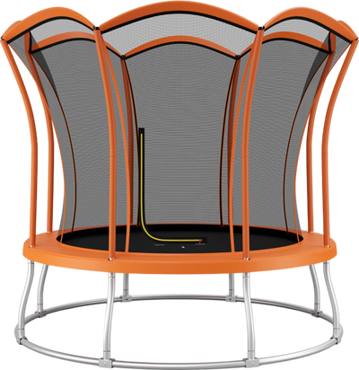 Costway Trampoline 8' Outdoor Flower Shape with Enclosure Net and Safety Features New