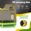 Costway Trampoline 7' Kids with Ladder Slide and Enclosure for Indoor and Outdoor New