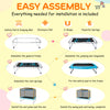 Costway Trampoline 6' Rectangle with Swing Horizontal Bar and Safety Net for Kids New