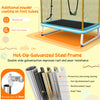 Costway Trampoline 6' Rectangle with Swing Horizontal Bar and Safety Net for Kids New