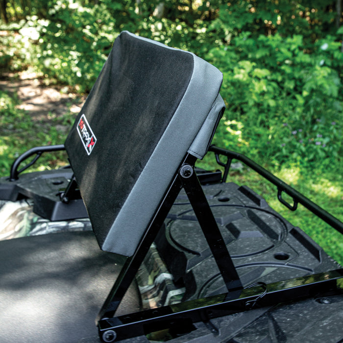 Universal Mount ATV Backrest side view showing adjustable position
