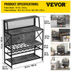 Vevor Bar Cabinet with Wine Rack and Glass Holder Industrial Liquor Storage Holds 12 Bottles New