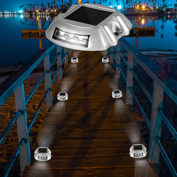 Vevor Driveway Lights 24 Pack Solar Charge LED White Wireless New ...