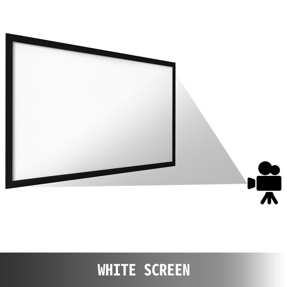 Vevor Projector Screen 120" Fixed Aluminum Frame 16:9 4K HD Wall Mounted New