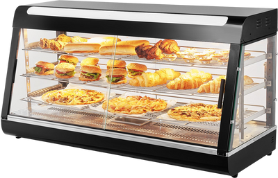 Vevor Commercial Food Warmer 3-Tier Display 190 Qt Countertop Cabinet with LED Lights 1500W New