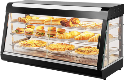 Vevor Commercial Food Warmer 3-Tier Display 190 Qt Countertop Cabinet with LED Lights 1500W New