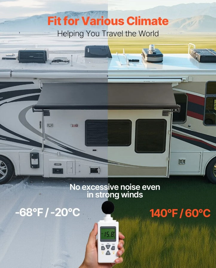 Vevor RV Awning Replacement 12' 1" Fabric Slide Topper New