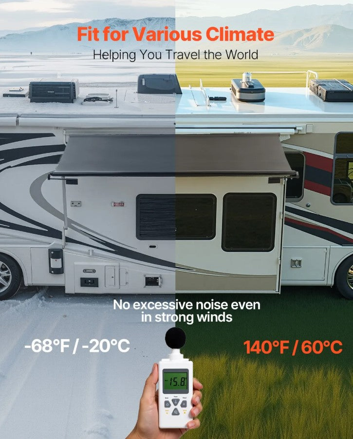 Vevor RV Awning Replacement 12' 7" Fabric Slide Topper New