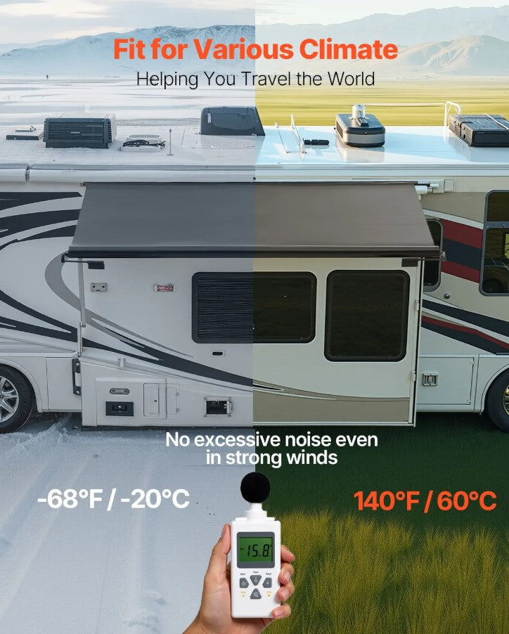 Vevor RV Awning Replacement 8' 1" Fabric Slide Topper New