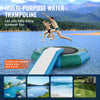 Vevor Inflatable Water Trampoline 10' Portable Swim Platform Bouncer with 3-Step Ladder and Slide New