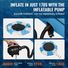 Vevor Inflatable Water Trampoline 10' Floating Bouncer with Slide Ladder and Air Pump New